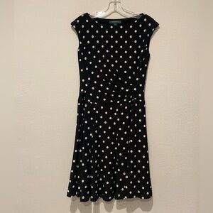 Lauren Ralph Lauren Black and White Polka Dot Dress
